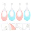 FOMIYES Baby Tooth Brush 4pcs Soft Bristles Toothbrush Set for Infant Oral Care, Gentle Gum Protection, Pink and Blue Colors, Suitable for Babies and Toddlers Teeth Cleaning view 2