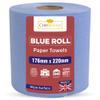 Chef Royale Multipurpose Kitchen Rolls - Pack of 1, Blue Centrefeed Tissues - for Home, Office, Warehouse, Bathroom, Garage, Kitchen view 1