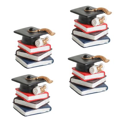 Abaodam 3sets Birthday Cake Toppers Graduation Decorations Student Cake Ornaments Party Ornaments Unique Decor 4pcs*3