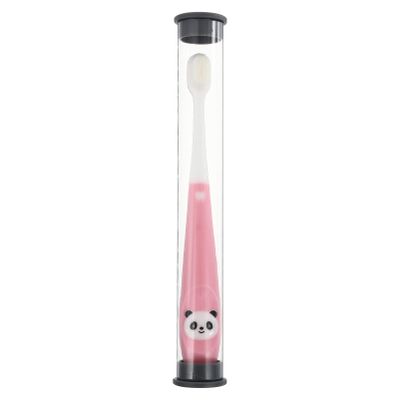 FOMIYES Boy Girl Toothbrush Soft Bristle Manual Tooth Brush with Storage Bucket Gentle Cleaning Handheld Design for Boy Girl Ages Cute Panda Cartoon Style for Daily Oral Care and Travel