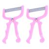 CIMAXIC Facial Hair Remover Set 2pcs Manual Hair Epilator for Women Pink Suitable for Sensitive Skin Home Use view 1