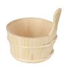 Sauna Bucket with Inner Liner - Wooden Sauna Supplies and Accessories for Traditional Sauna Rooms view 3