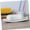 Amosfun Bathroom Accessory Soap Dispenser Ceramic Soap Box Drainage Home Soap Container White view 3