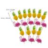 Cabilock Creative Hawaii Theme Cake Topper Set Flamingo Pineapple Toppers for Parties view 3