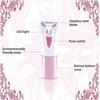 Portable Electric Epilator with Led Light,Wireless Facial Epilator for Women,Hair Remover for Face,Lady Shaver,Hair Removal Device for All Skin,Smooth Glide Epilators for All Body Parts (3 Pieces) view 2