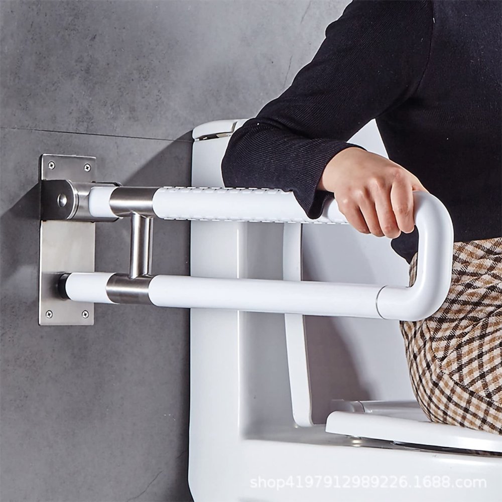 Foldable Toilet Grab Bar,Disabled Handrails Handrail for Lavatory and Bathroom Aid Assist Rail Safety Support Rail 80cm