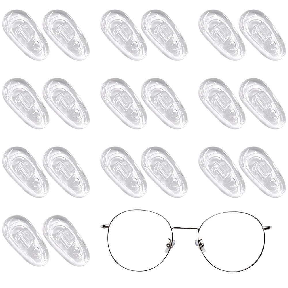 10 Pairs Glasses Nose Pads, Silicone Nose Pads for Glasses Non-Slip Spectacle Nose Pads for Glasses Sunglasses Spectacles Eyewear Eyeglass