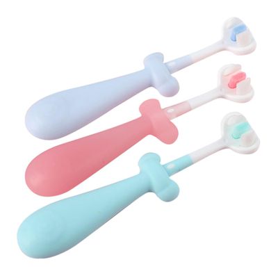 Beatifufu Manual Boys and Girls Toothbrush 3 Pcs Toddler Toothbrushes Soft Bristles and Cute Design