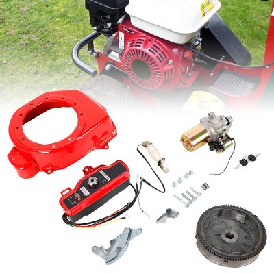 Starter Electric Start Starter Kit Flywheel Electric Start Kit Starter Motors Starter Magnet Ignition Switch with Charging Coil and Starter Magnet