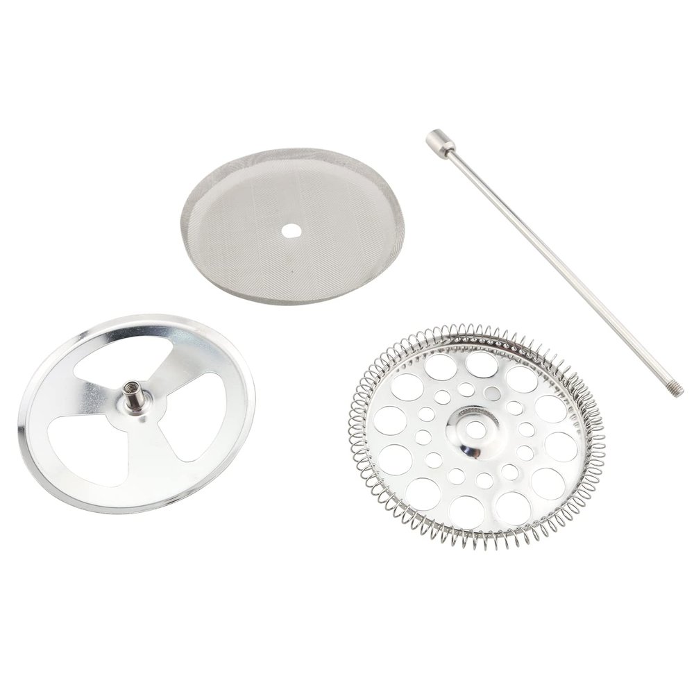 ZCZQC 1 Set Stainless Steel Tea Plunger French Press Parts 800L Stainless Steel 34oz French Press Filter Replacement Parts Tea Pot Filter Coffee Tea Leaf Mesh