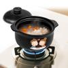 Cartoon Pattern Ceramic Round Black Dish Casserole/Clay Pot/Earthen Pot/Ceramic Cookware with Lid Heat-Resistant Multifunction Practical Anti-scalding Heat-Resistant Stewpan (Size : 3L) view 3