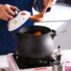 Soup Pot Cast Iron Casserole Pot Clay Pot Rice Cooker,Household Ceramic Soup Pot Spodumene Porcelain Clay Gas Stove Applicable (Size : 4.5L) view 2