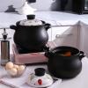 Soup Pot Cast Iron Casserole Pot Clay Pot Rice Cooker,Household Ceramic Soup Pot Spodumene Porcelain Clay Gas Stove Applicable (Size : 4.5L) view 4