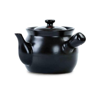 Black Casserole Cooker Manual Clay Household Chinese Retro Multifunction Soup Stone Pot Health Non-Stick Pan Cooking Utensils (Size : 3.1L)