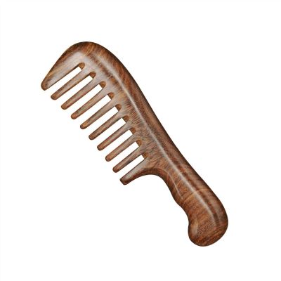 NEBE Comb Hair Comb Wood Salon Long Wide Tooth Hair Comb Home Wood Comb Massage Hair Tools for Men Women Hair Combs(B)