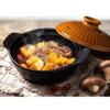 Ceramic Round Black Dish Casserole/Clay Pot/Earthen Pot/Ceramic Cookware with Lid Heat-Resistant Stylish Home Kitchen Ceramic Casserole (Size : 1200ml) view 4
