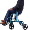 2 in 1 Rollator- Transport Chair W/Reversible Backrest and Detachable Footrests and Seat and Wheels Foldable Portable Medical Mobility Walking Aids view 2