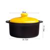 Ceramic Round Casserole/Clay Pot/Earthen Pot/Ceramic Cookware Heat Induction Cooker Open Flame High Temperature Resistance Casserole/Household Ceramics Anti-scalding Practical Stew Pot view 2