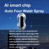 emobwdy Window Glass Cleaning/2800pa Automatic Smart Robot Cleaner With Auto Four Water Spray And Control Remote,70ml Water Tank/10 Cleaning Cloths/20min Power Off Protection,White view 2