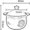 Casserole Manual Clay Household Chinese Retro Multifunction Gas Soup Stone Pot Health Non-Stick Pan Cooking Utensils (Size : 4L) view 2