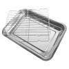 Fruit Bowl 1 Set Stainless Steel Drain Pan Stainless Steel Food Containers Stainless Steel Tray Containers for Food Convenient Fruits Plate Barbecue Serving Dish Frying Food Tray Pot Belt (Color : Si view 2