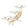 WeBert Fruit Bowl 1pc European Style Fruit Plate Food Storage Tray Dessert Stand Wedding Decor Cake Stand Table Tray Food Tray Dessert Display Plate Layered Fruit Tray Glass Decorate Decorations view 1