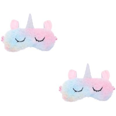 FOMIYES 2pcs Adorable Unicorn Plush Sleeping Eye Shade Soft Plush Material for Comfort for Nap Sleeping in Bedroom
