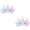 FOMIYES 2pcs Adorable Unicorn Plush Sleeping Eye Shade Soft Plush Material for Comfort for Nap Sleeping in Bedroom view 1