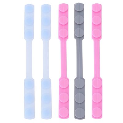 FOMIYES 5pcs Silicone Earmuffs Reusable Hook Extention Hook Adjustable for Ear Saver Head Strap Ear Saver Headband Bands Random Color