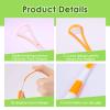 6 Pack Tongue Scraper, 2 in 1 Tongue Brusher Tongue Cleaner Tool Portable Tongue Brush Non Slip Use After Toothbrush for Adults Kids Reduce Bad Breath Dental Maintain Mouth Health 4 Color view 3