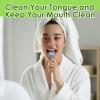 6 Pack Tongue Scraper, 2 in 1 Tongue Brusher Tongue Cleaner Tool Portable Tongue Brush Non Slip Use After Toothbrush for Adults Kids Reduce Bad Breath Dental Maintain Mouth Health 4 Color view 4