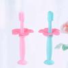 FRCOLOR 6pcs Silicone Toothbrush for Boy Girl Boys and Girls Protective Baffle Training Toothbrush for Oral Care Soft Bristles view 2