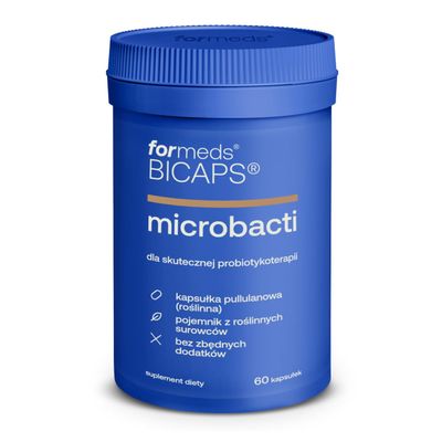 ForMeds - Bicaps MicroBACTI - Composition of 4 micro-encapsulated bacterial strains (8 billion CFU) - 60 capsules