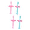 FRCOLOR 4pcs Silicone Toothbrush Manual Toothbrushes Protective Baffle for Boy Girl Boys and Girls Training Bristles for Oral Care view 1