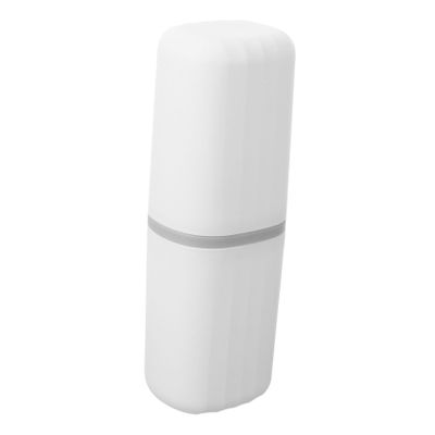FRCOLOR Portable Toothbrush Storage Box for Travel Home Bathroom Use Toothbrush Holder and Toothpaste Container Plastic Case