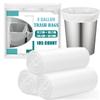 105 Counts Small Bin Bags 10 Litre, Small Bin Liners for Bathroom, Bedroom, Office, Kitchen, 10L Unscented White Bin Bags view 1