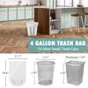105 Counts Small Bin Bags 10 Litre, Small Bin Liners for Bathroom, Bedroom, Office, Kitchen, 10L Unscented White Bin Bags view 2