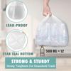 105 Counts Small Bin Bags 10 Litre, Small Bin Liners for Bathroom, Bedroom, Office, Kitchen, 10L Unscented White Bin Bags view 3