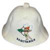 Sauna hat zodiac sign Sagittarius made of 100% wool felt, embroidered, to protect the head from heat view 1