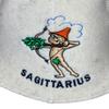 Sauna hat zodiac sign Sagittarius made of 100% wool felt, embroidered, to protect the head from heat view 2