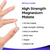 Magnesium Supplements 1200mg - Pure Magnesium Malate Capsules - Bones & Sleep Support - High Absorption Elemental - Vegan High Strength - 2 Months Supply view 2