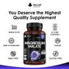 Magnesium Supplements 1200mg - Pure Magnesium Malate Capsules - Bones & Sleep Support - High Absorption Elemental - Vegan High Strength - 2 Months Supply view 4
