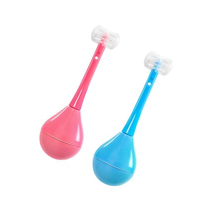 FRCOLOR Supple Bristles Brush Toothbrush Ergonomic Handle and Comfortable Grip Soft Silicone Bristles Manual Children Toothbrushes for Daily Oral Care at Home Or Travel