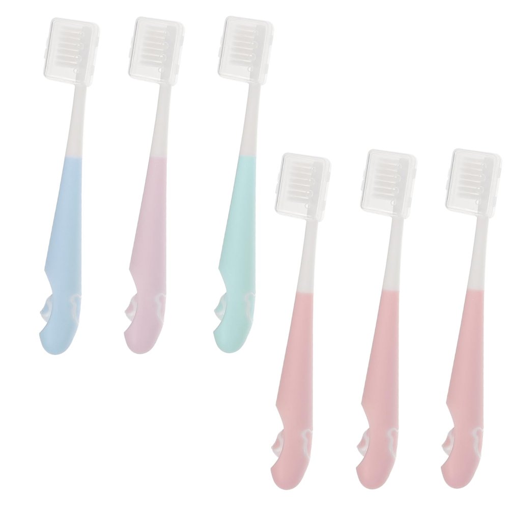 FRCOLOR Soft Bristle Toothbrush Cartoon Boy Girl Tooth Cleaning Tool for Boys and Girls Bristle Brush Storage Bucket Random Color