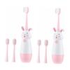 FRCOLOR 2sets Sonic Vibrating Boys and Girls Toothbrush Electric Toothbrush for Boy Girl Soft Bristles Rechargeable Electronic Replacement Heads view 1