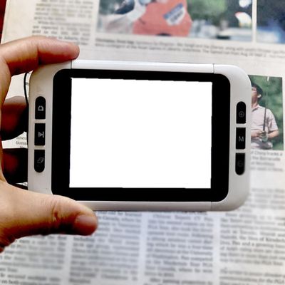 Electronic Magnifier Visually Impaired Reading Newspaper Digital Magnifying Glass - 19 Color Modes for Seniors with Low Vision - Assistive Reading Aid