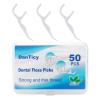 Extra Strong Dental Floss Picks | Professional Clean Flosser Picks | Toothpicks for Adults | Easy Grip Handle | Fresh Mint, 50 Count view 1