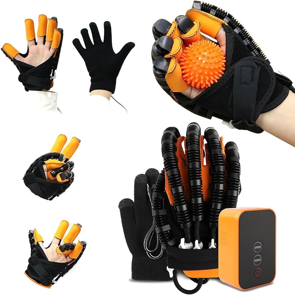 JingNian Rehabilitation Robot Gloves,Stroke Hemiplegia Patient Finger And Hand Function Rehabilitation Trainer Robot Rehab Gloves Recovery Exercise Equipment Device Orthosis(Size:XL,Color:Right hand)