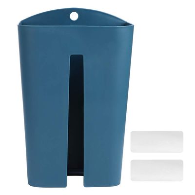 MINGZHE Wall Mounted Garbage Trash Bag Storage Holder Tissue Dispenser Container Organizer Trash Bag Dispenser Trash Bag Organizer Garbage Bag Storage Dispenser for Kitchen Decor(Blue)