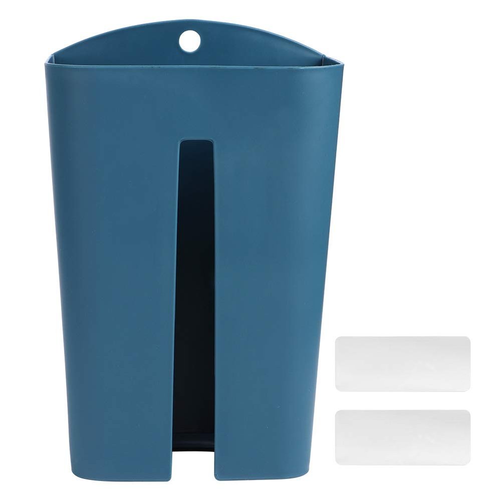 MINGZHE Wall Mounted Garbage Trash Bag Storage Holder Tissue Dispenser Container Organizer Trash Bag Dispenser Trash Bag Organizer Garbage Bag Storage Dispenser for Kitchen Decor(Blue)